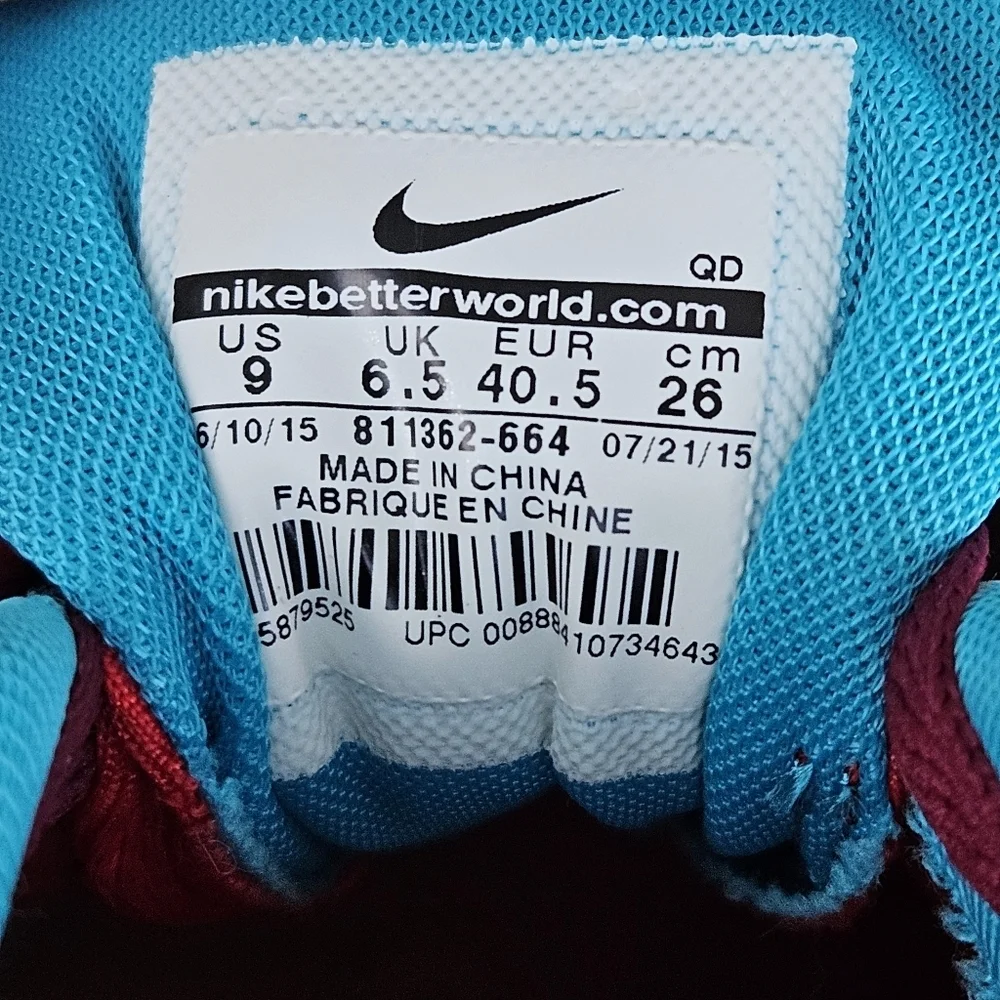 Nike Air Max Thea Print N7 Running Shoes Deep Garnet Red Sneakers Womens Size 9
